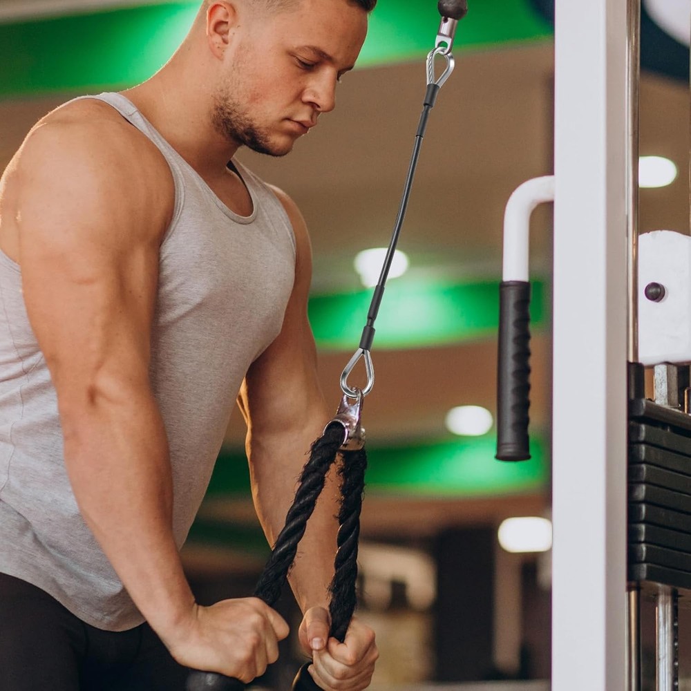 10" Gym Cable Extension, 2 Pcs Replacement Cable Machine Accessories Compatible