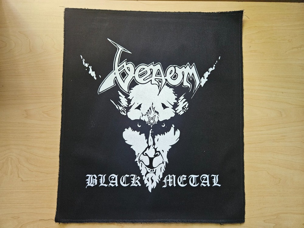 VENOM, BLACK METAL, CANVAS SCREEN PRINTED LARGE BACK PATCH