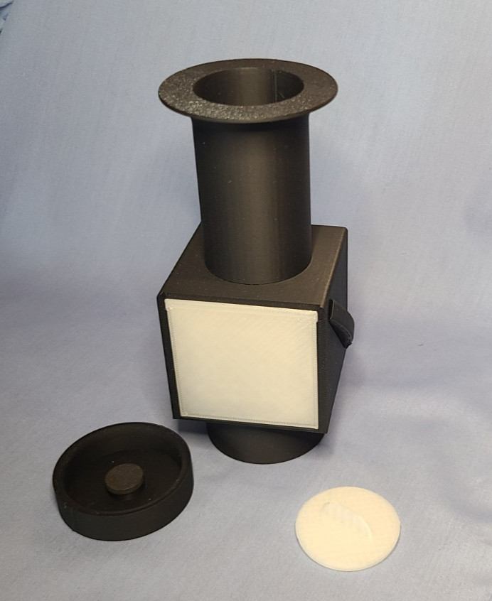 Axial Lighting Cube with diffuser for coin photography with Pro Photo Glass