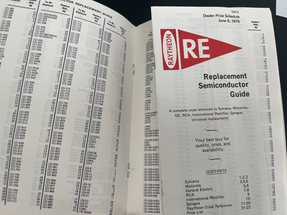 Raytheon Semiconductor Replacement Guide And Catalog, 113 Pages