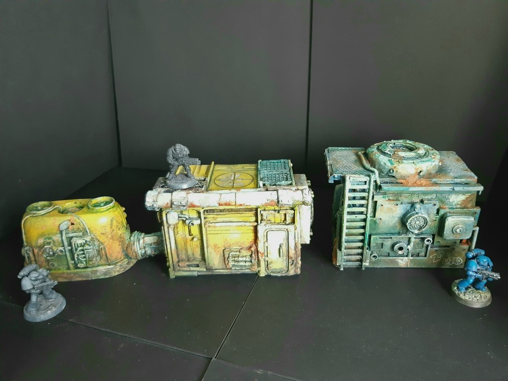 40K TERRAIN Necromunda Platforms sector Zone Mortalis painted sci-fi 40k