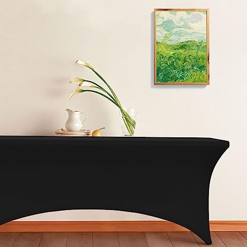 Custom Rectangular Tablecloths, 6FT x 4FT, 72" x 30" (Rectangular) Basicblack