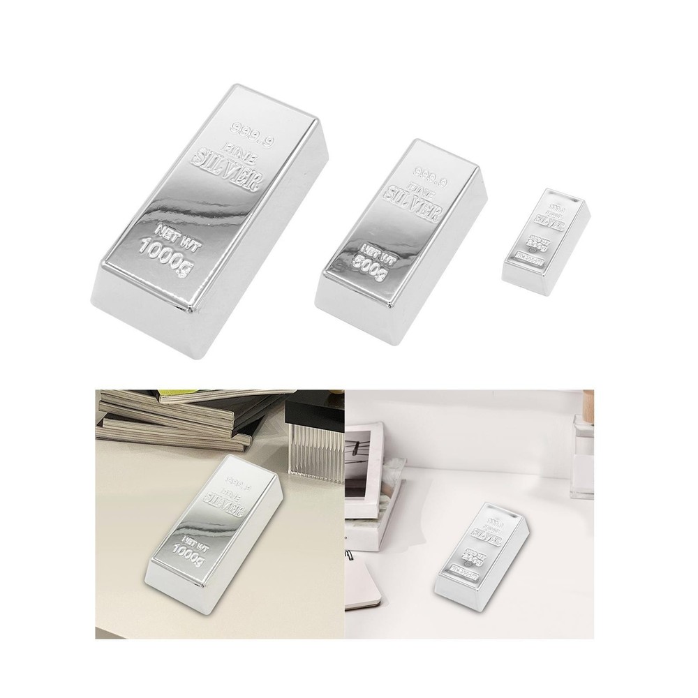 Fake Silver Realistic Silver Simulated Silver Brick