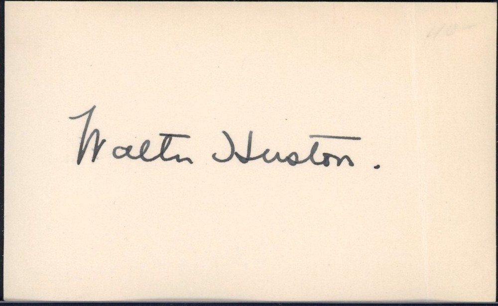 Vintage Walter Huston Autograph