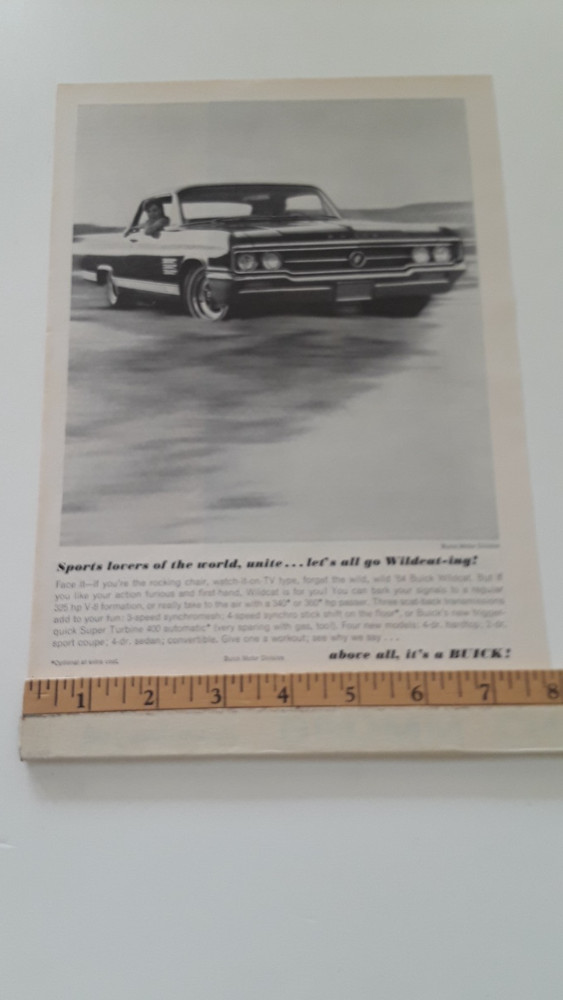1964 BUICK WILDCAT ORIGINAL AD