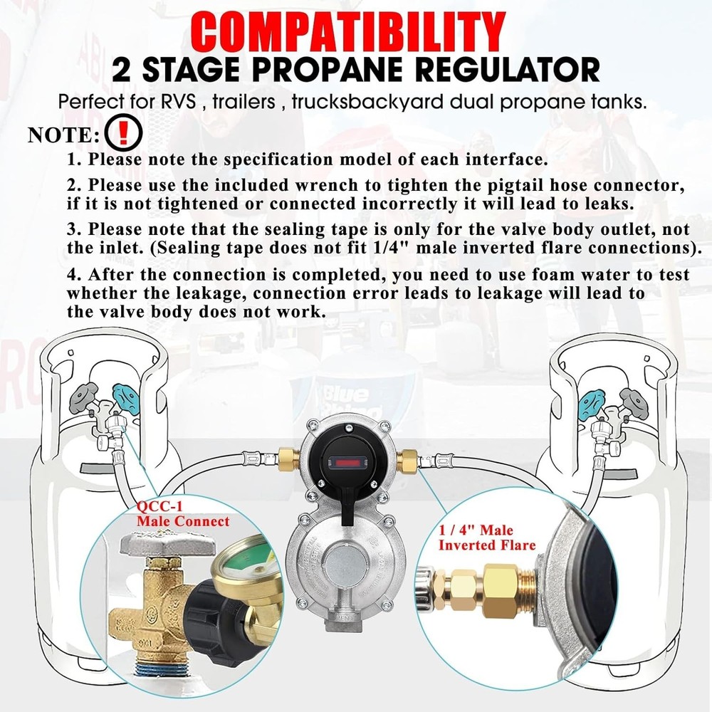Auto Changeover Propane Regulator for RVs