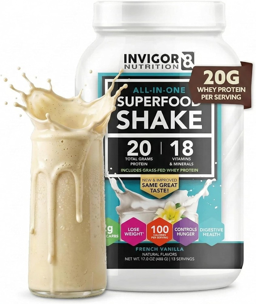 Invigor8 Grass Fed Whey Meal Replacements Shake