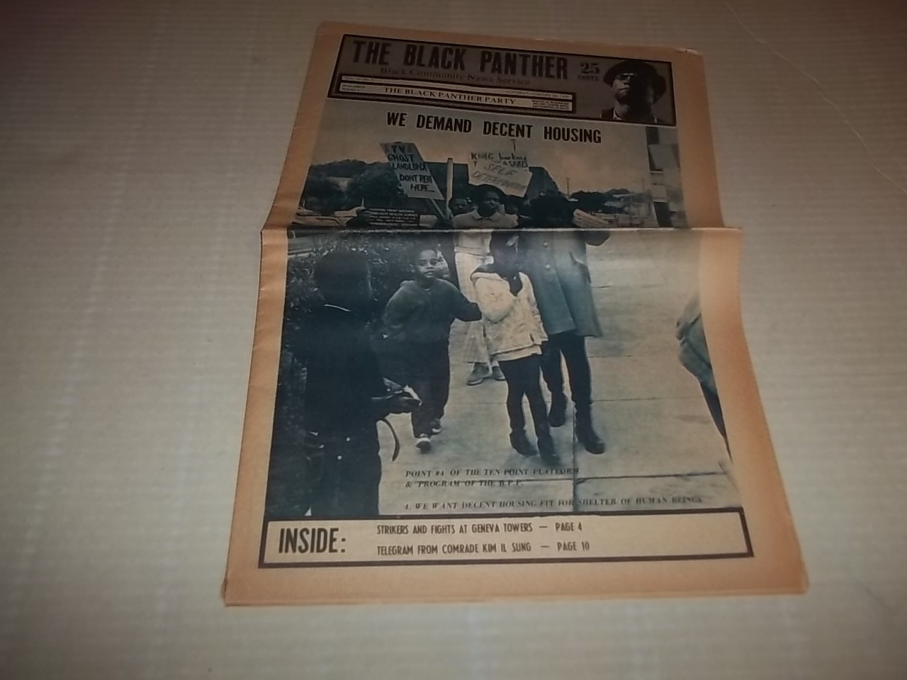 Black Panther Newspaper  Jan 24,  1970  Emory Douglas, Geonimo, Peaches  VG+