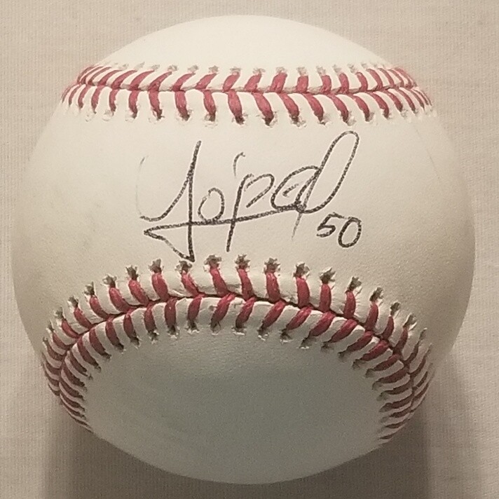 Yoan Lopez Autographed MLB Baseball