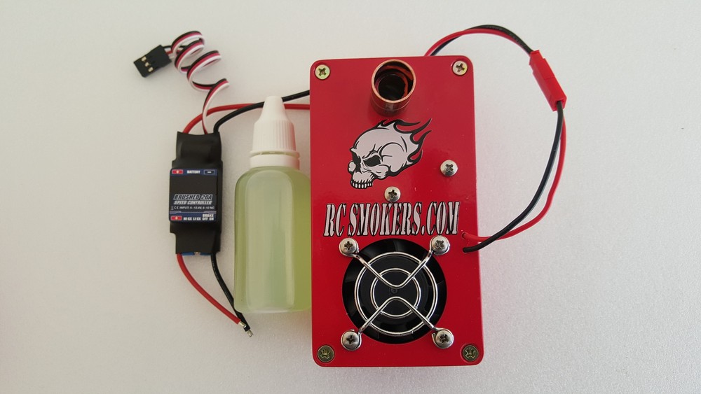RC Smoke Generator 12 Volt Variable Volume ESC Duel Outlet BluX Water Based