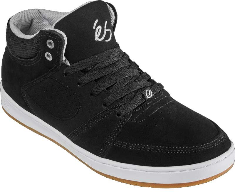 Es Accel Slim Mid Black White Silver Shoe 8