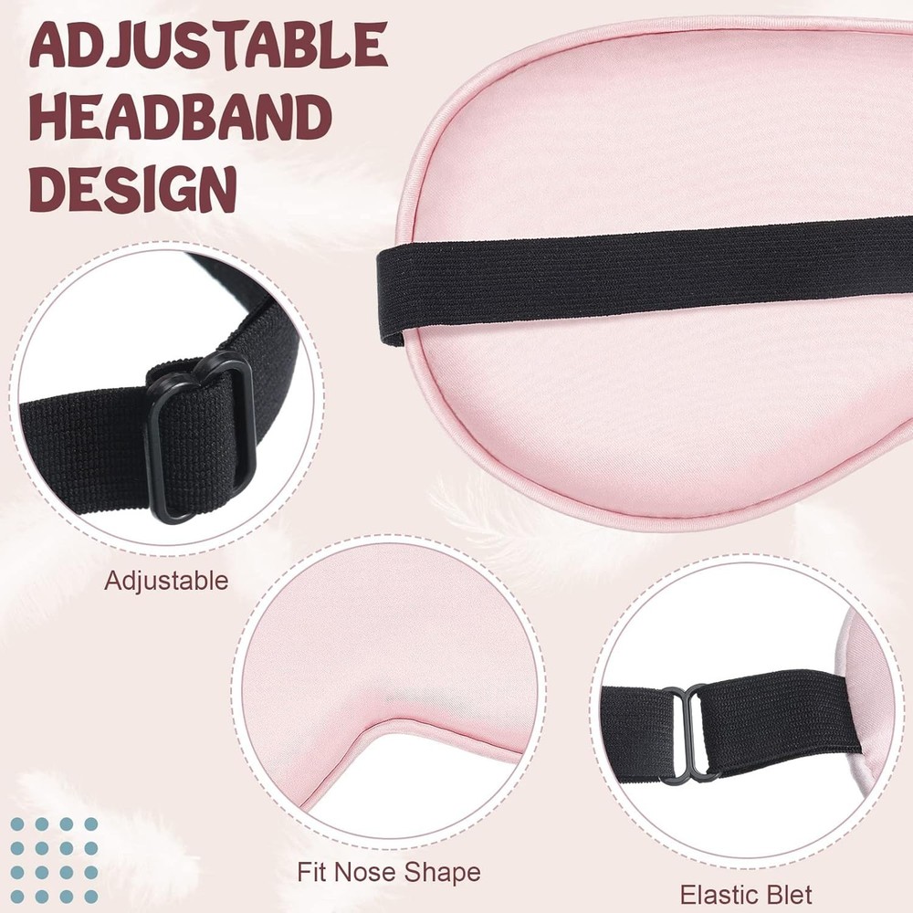 Silk Eye Masks for Ultimate Comfort - Adjustable Light Blocking Covers, 4 Pack