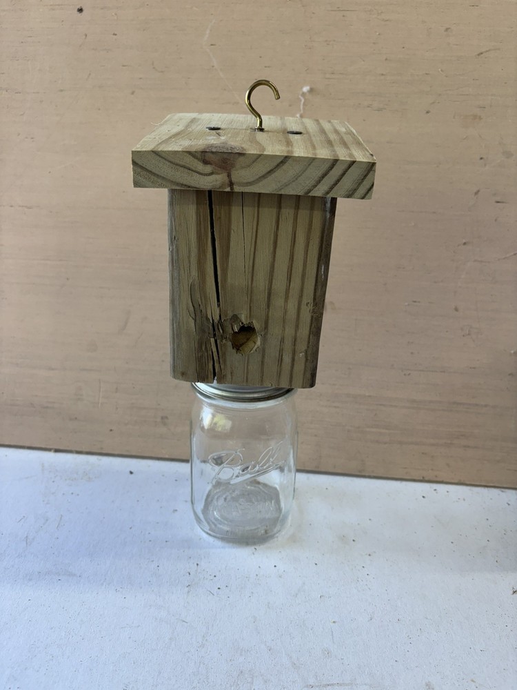 Carpenter Bee Trap Handmade w/jar