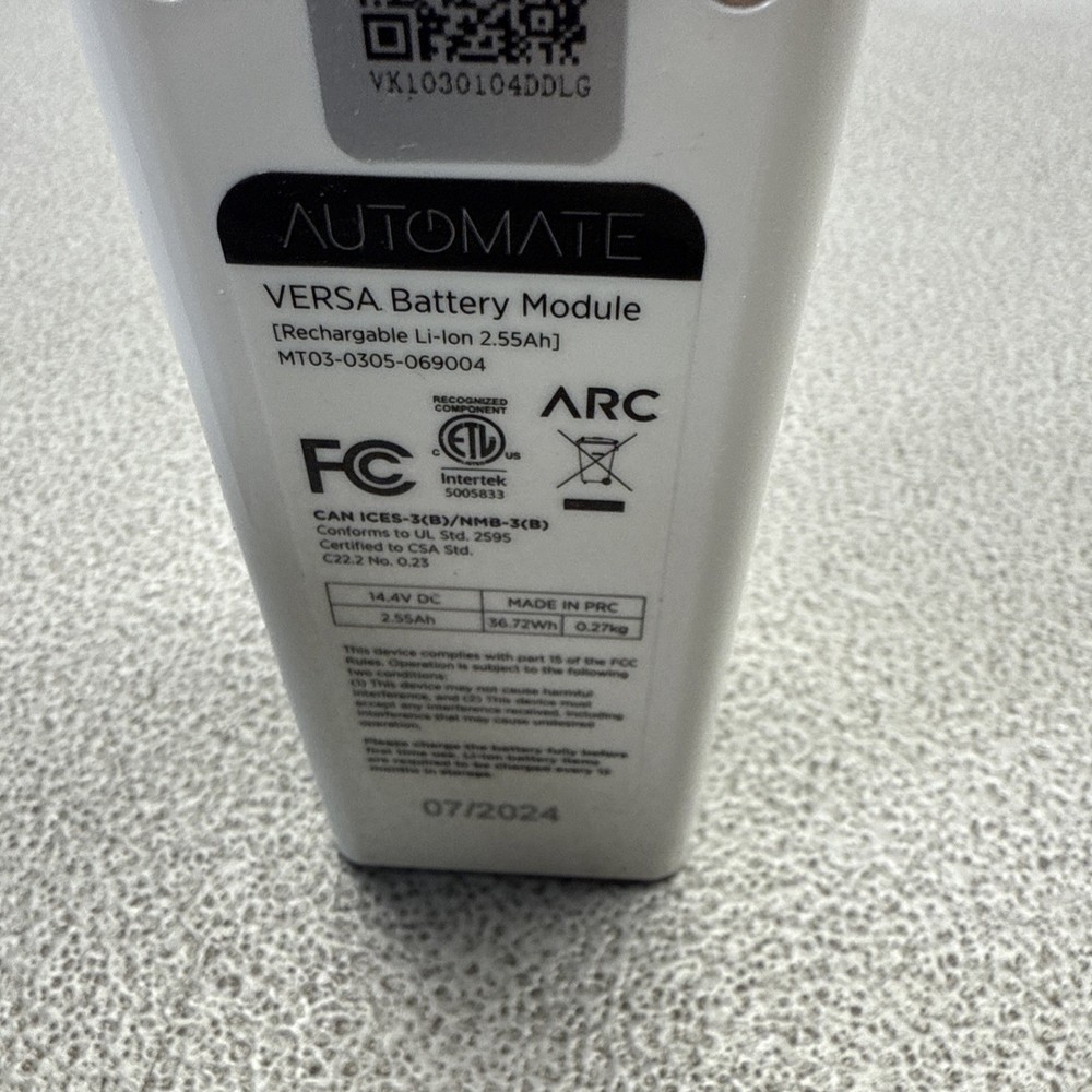 AUTOMATE MT03-0305-069004 VERSA BATTERY MODULE