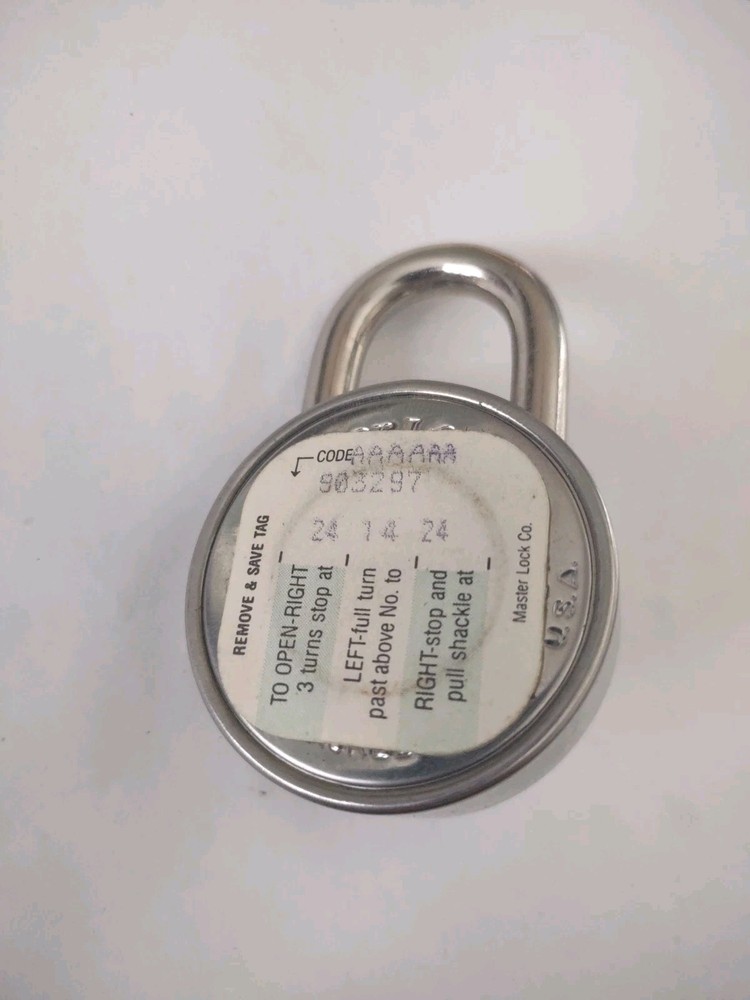 Master Lock General Security Combination Padlock Black 1-7/8" W/combination