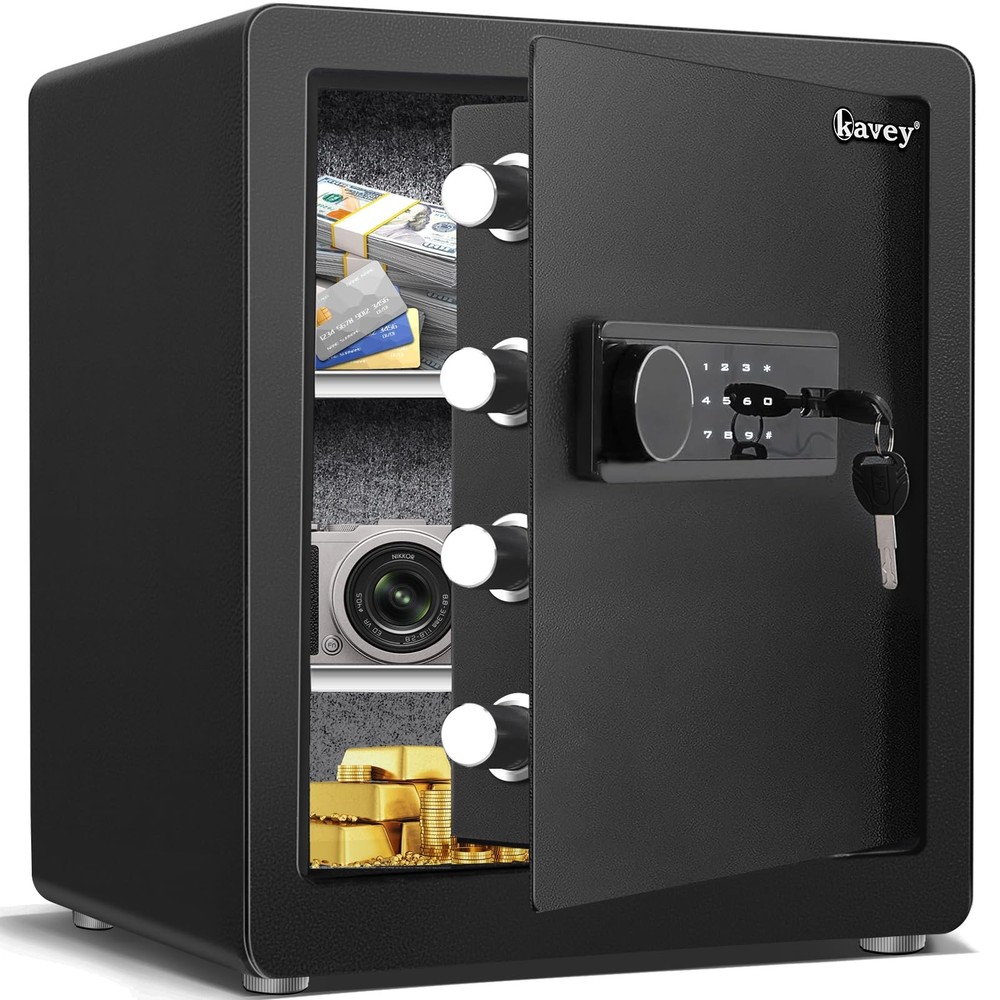 Kavey 2.0 Cub Safe Box, Lock Box with Backlit Touch Screen Keypad