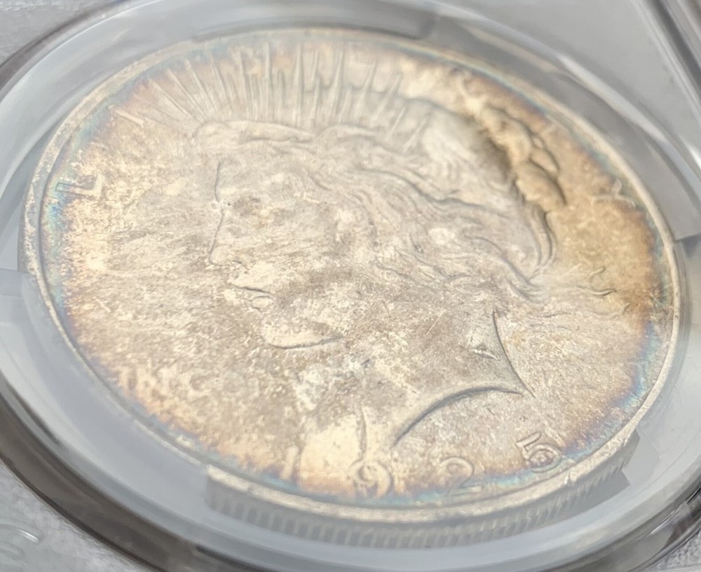 1925 PCGS/MS64 Monster Toned Peace Dollar