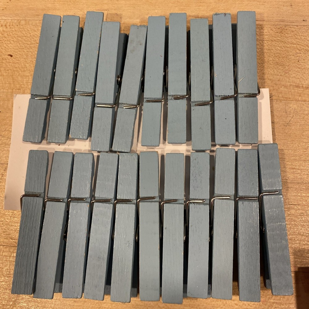 Clothespins In Blue And Deep Pink