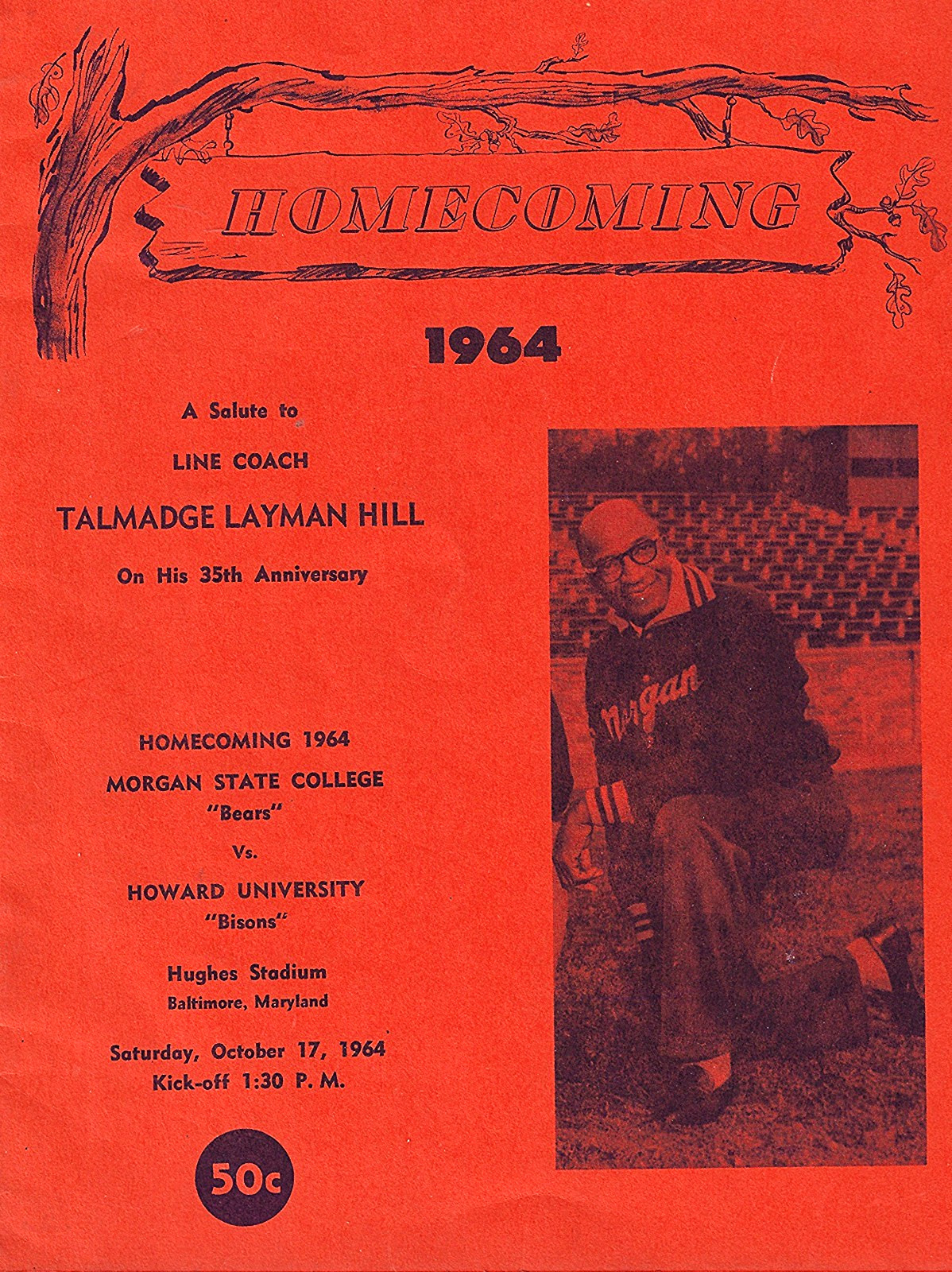 Vintage Black College Football 1964 Homecoming Program~Howard U. vs Morgan State