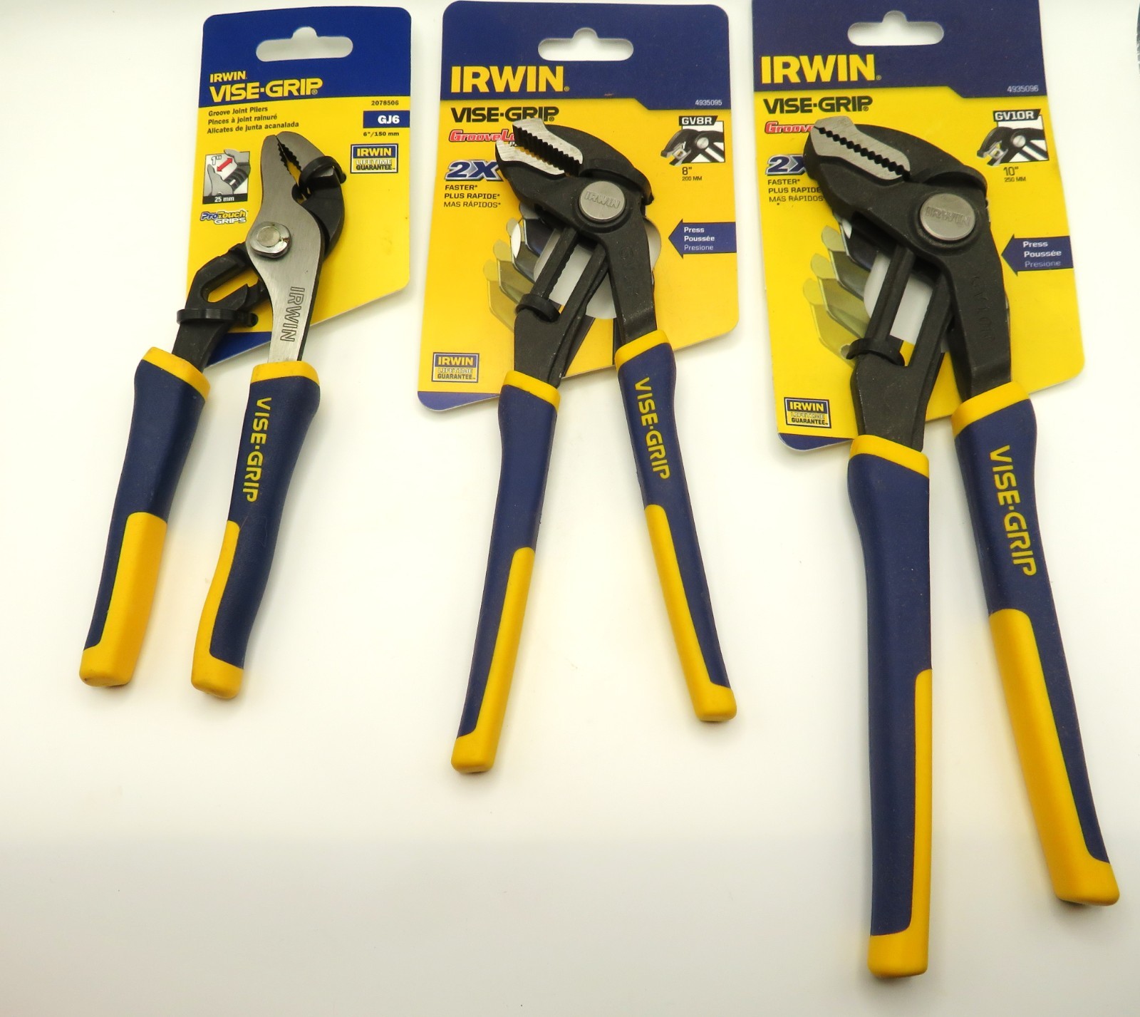 Irwin Groovelock  GV8R, GV10R - Groove Joint GJ6 Professional Grade Pliers