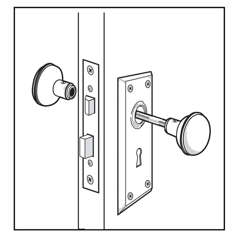 1 Pack Mortise Keyed Lock Set with Classic Knobs, Perfect for Matte Black