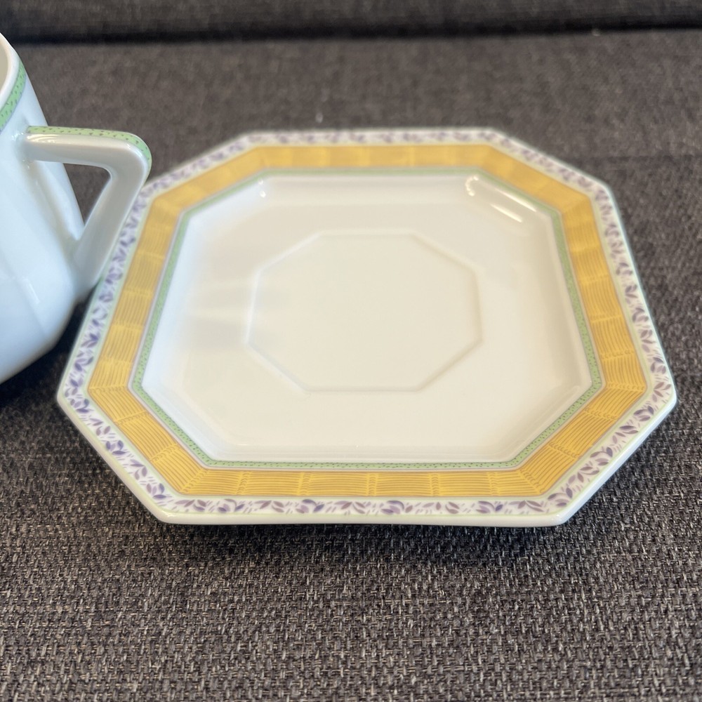 Bernardaud Limoges Cup and Saucer SET, Phuket pattern [REGULAR SIZE]