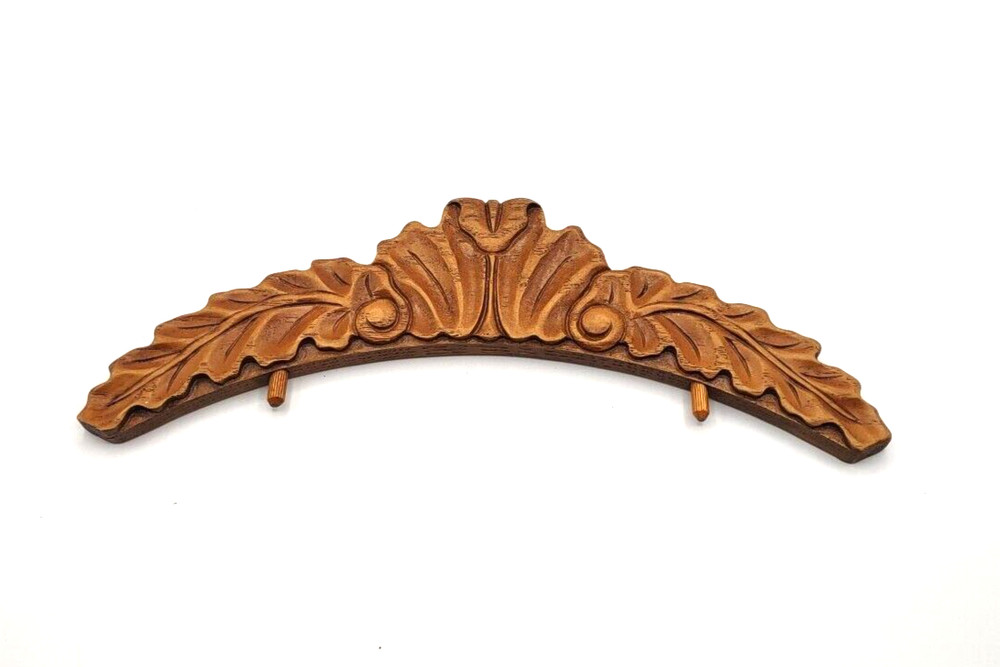 Vintage Resin Oak Leaf Clock Topper 11 1/4" Long Clockmaker Stock