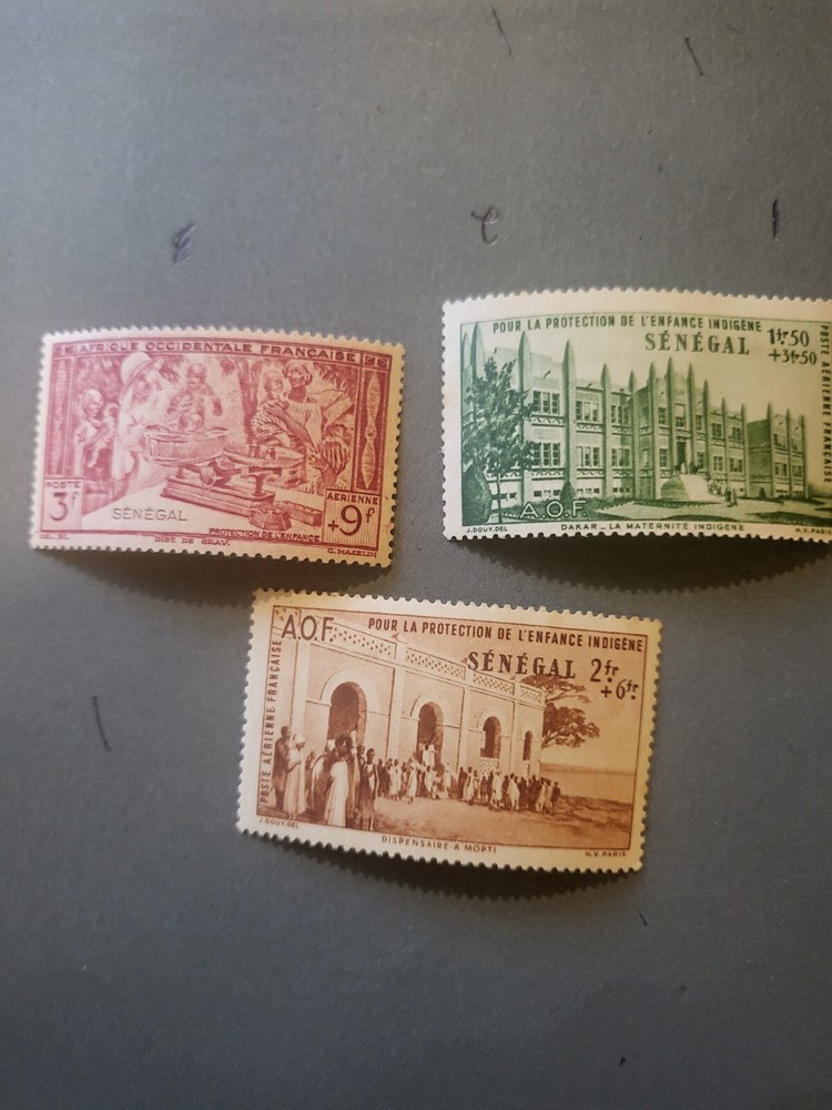 Stamps Senegal Scott #CB2-4 hinged