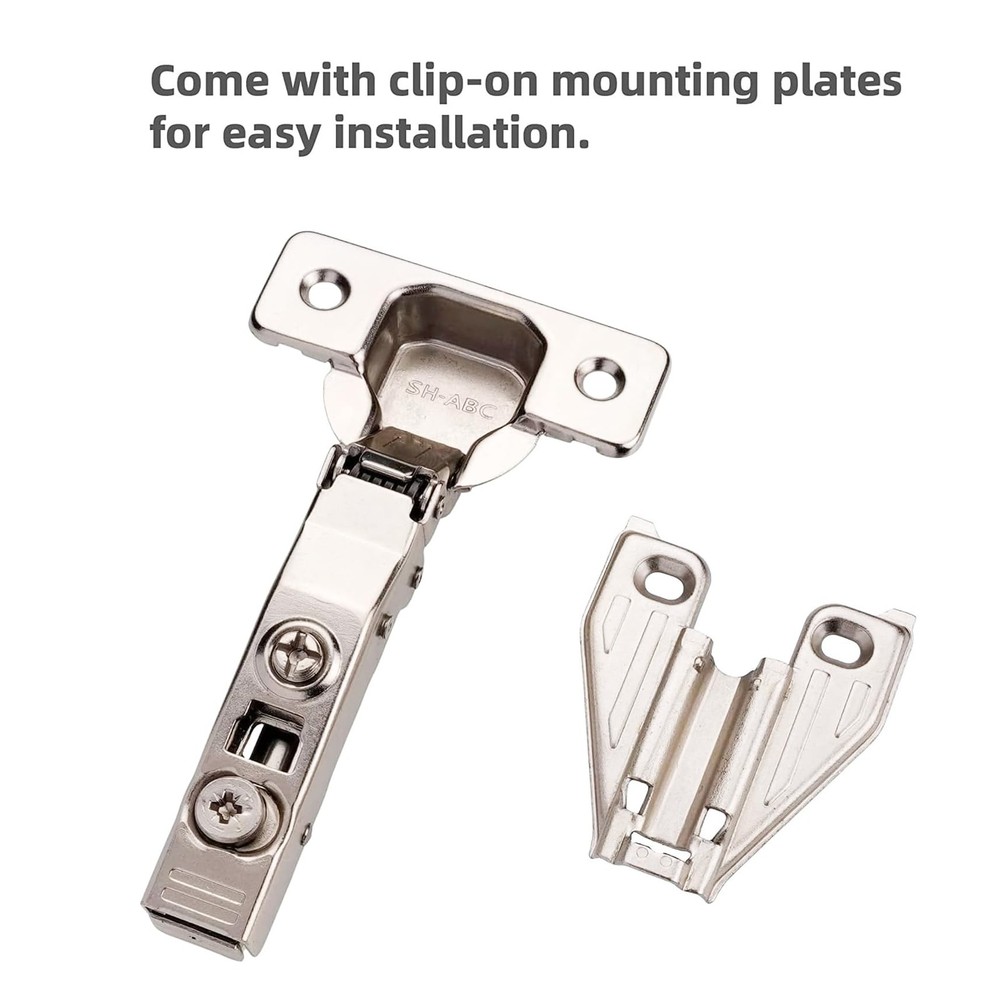 DecoBasics (2 PCS) Full Overlay Soft Close Cabinet Hinges for