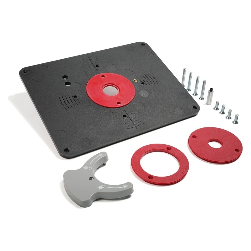 Practical Predrilled Router Table Insert Plate Set Includes Mounting Hardware