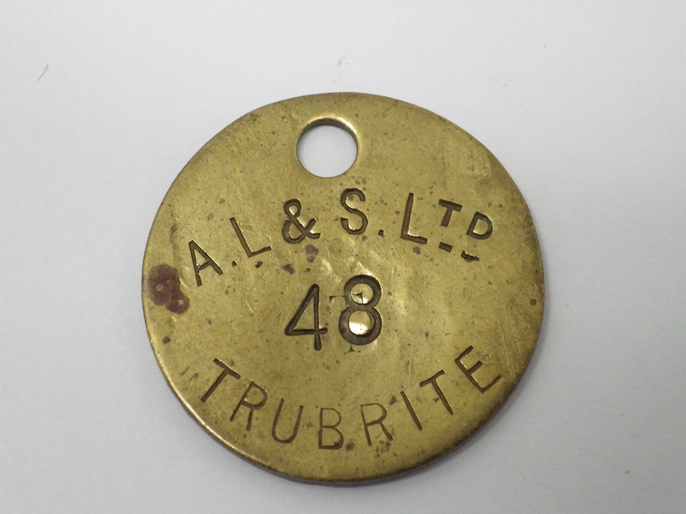 A L & S LTD TRUBRITE  Pit Check Tally Mining Pit Colliery Mine Memorabilia