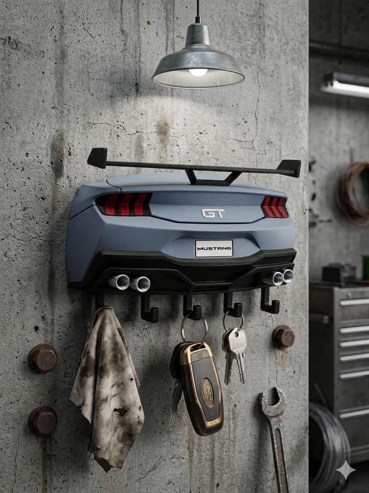 Mustang gt key hanger custom art