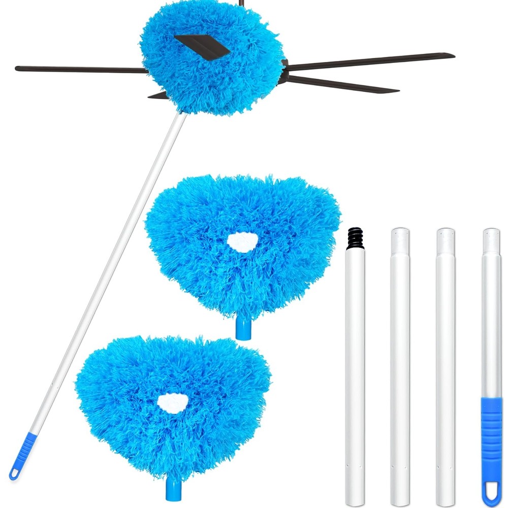 2 Pack Ceiling Fan Cleaner Duster,Reusable Microfiber High Ceiling Fan Blade ...