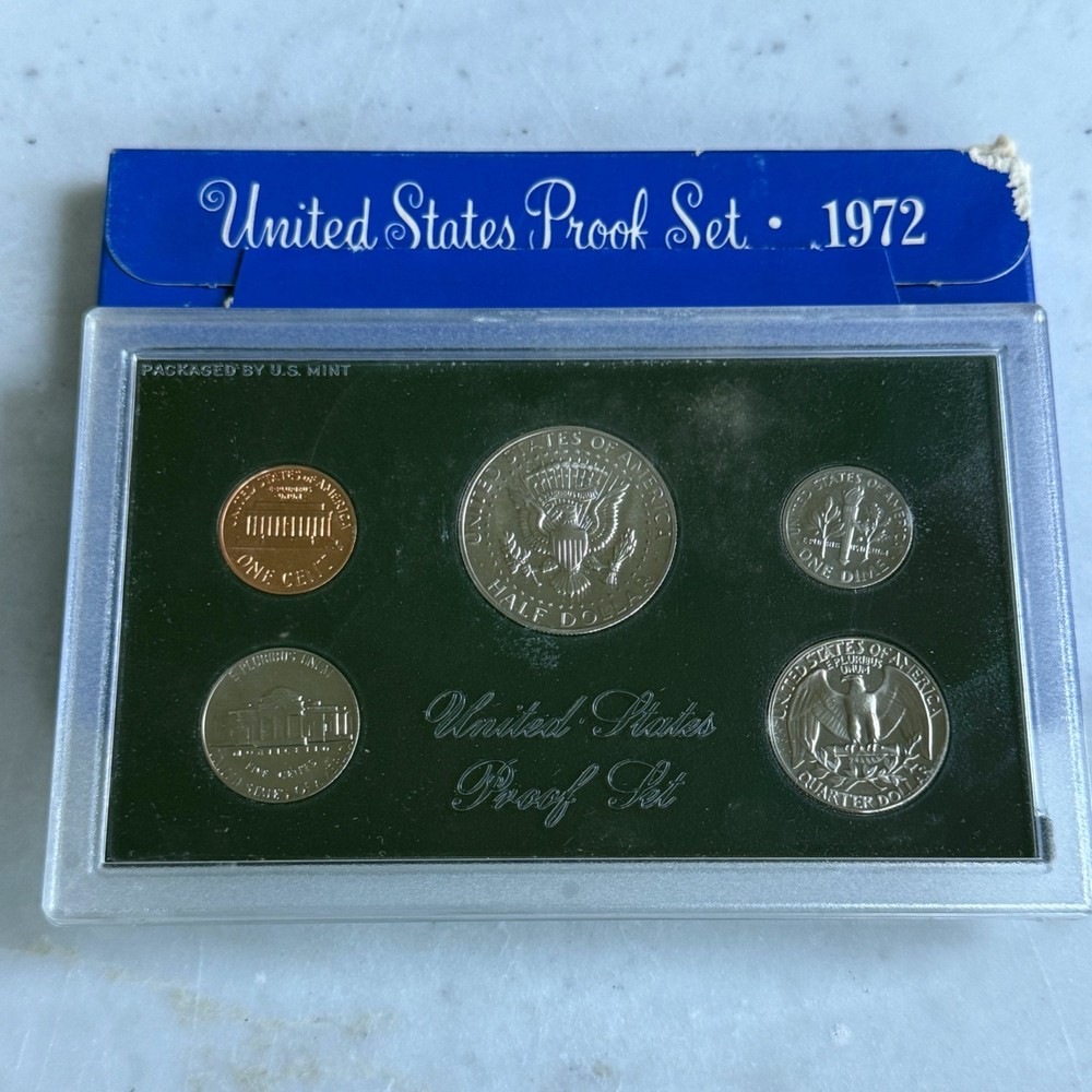 1972 US Mint 5 Coin Proof Set, Original Packaging