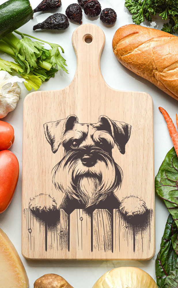 Schnauzer Cutting Cheese Board