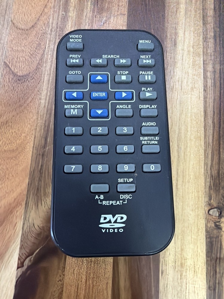 Black DVD Player Remote Control Replacement with Battery Tray CR2025