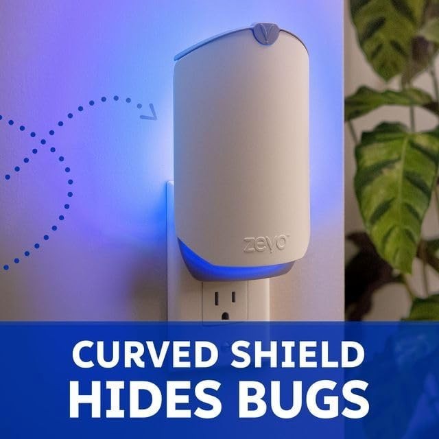 Zevo Flying Insect Trap Starter Kit - 2 Plug-in Bases + 2 Refill Cartridges-UV