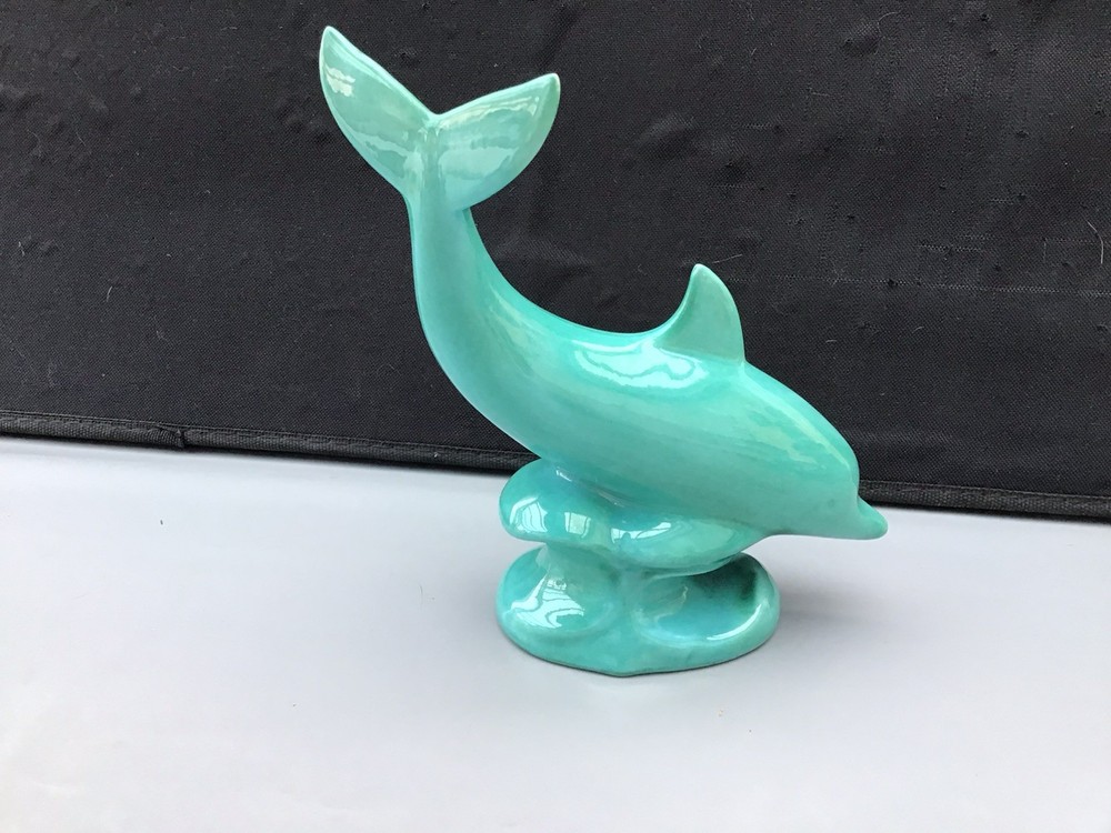 ANGLIA POTTERY TURQUOISE DOLPHIN AP165