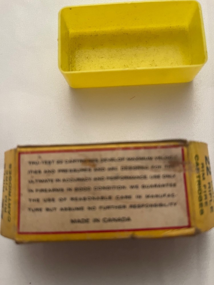 Rare vintage Tru-test 22 long empty rifle shell box