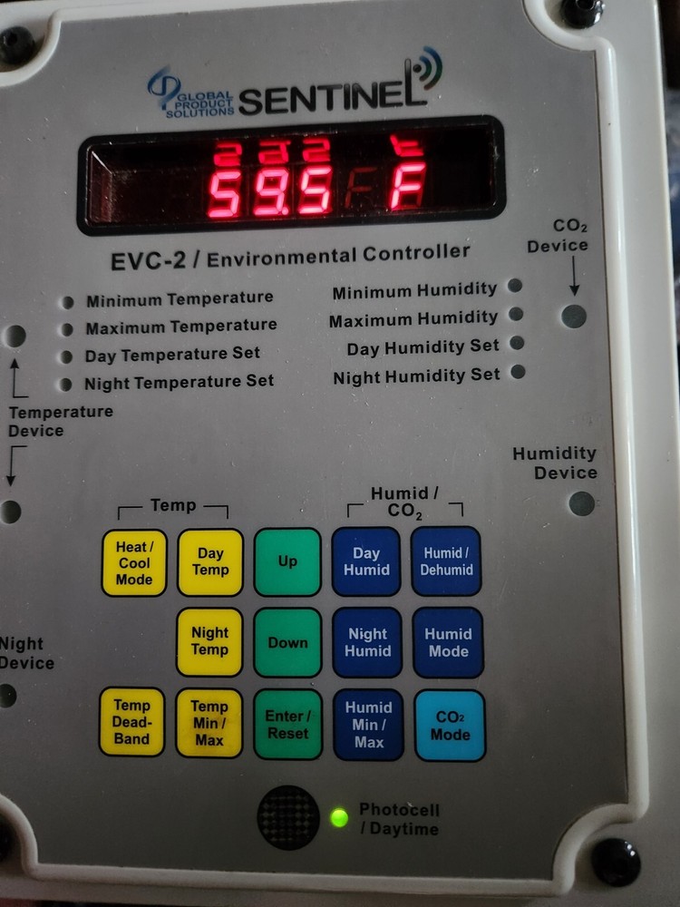 SENTINEL EVC-2 ENVIRONMENTAL CO2 CONTROLLER