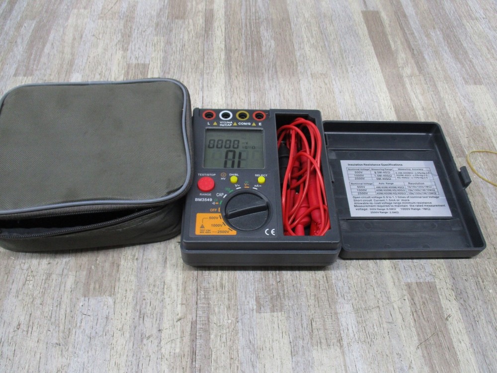 Sinometer BM3549 Digital Multimeter & Insulation Tester 2500V 40 GOhm