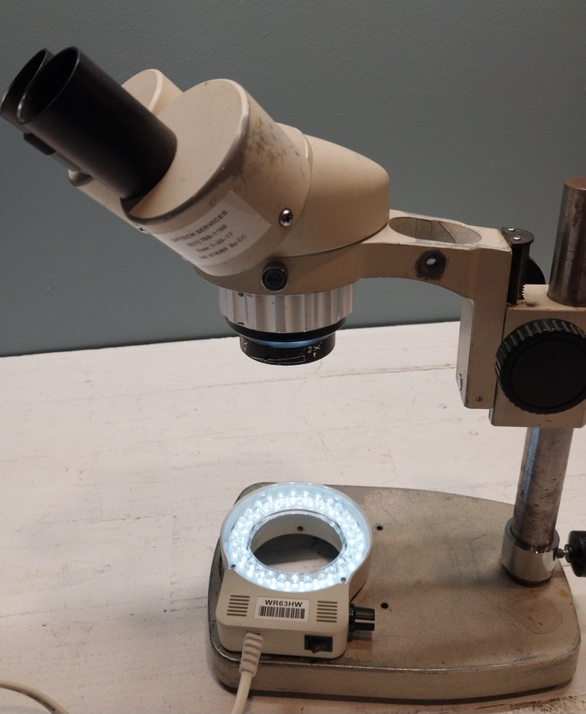 Vintage Unitron FSB (1X-2X) Microscope No. 814368 New LED Light Adjustable