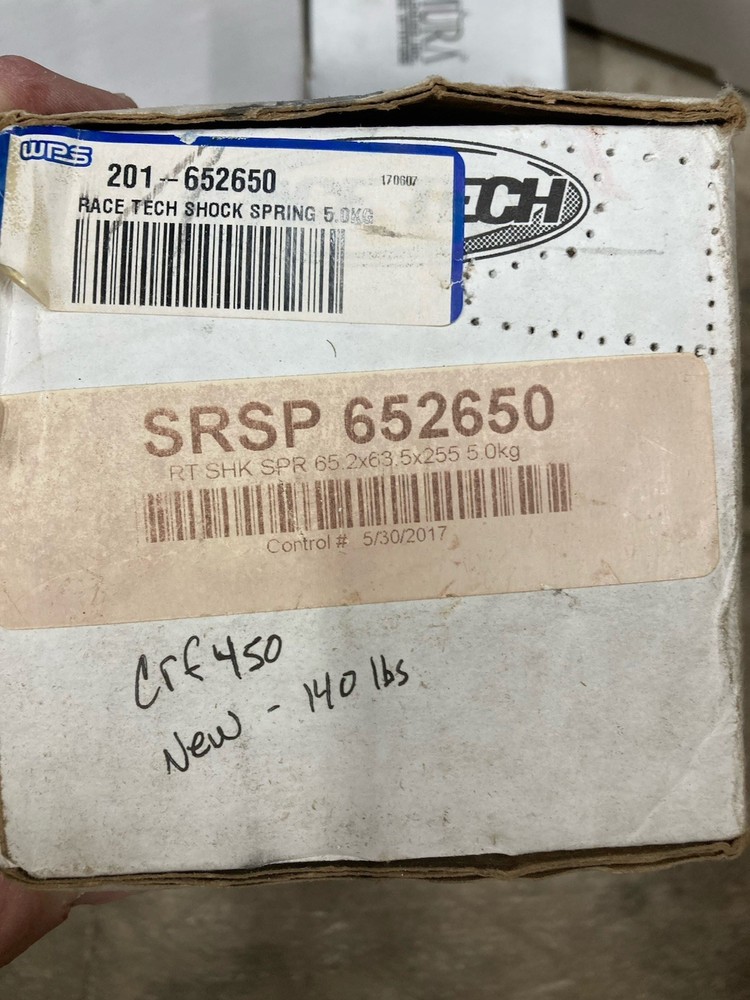 Race Tech - SRSP 652650 - Shock Spring, 5.0 kg/mm