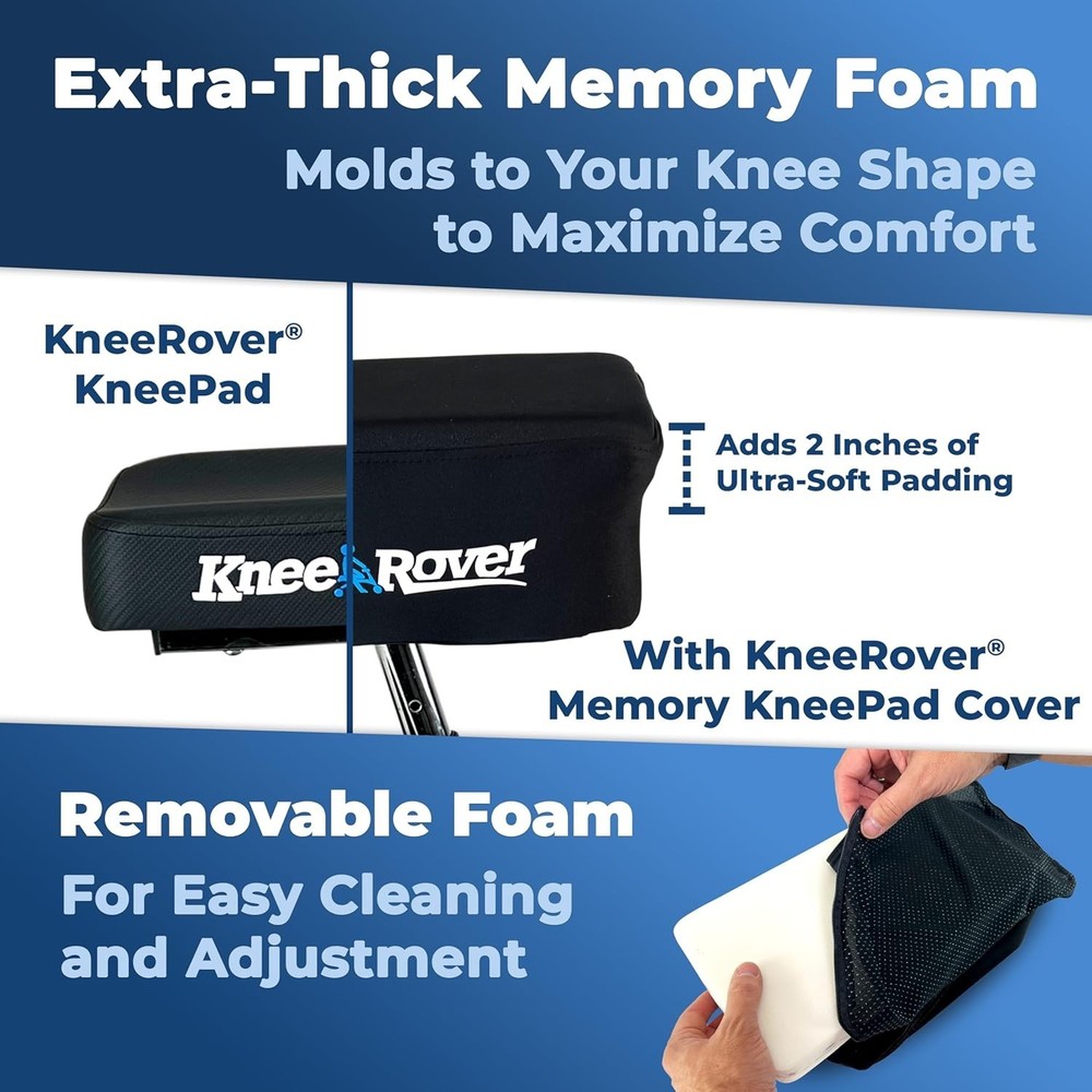 Comfortable Removable Memory Pad Cover for Knee Scooter - Durable Nylon Design