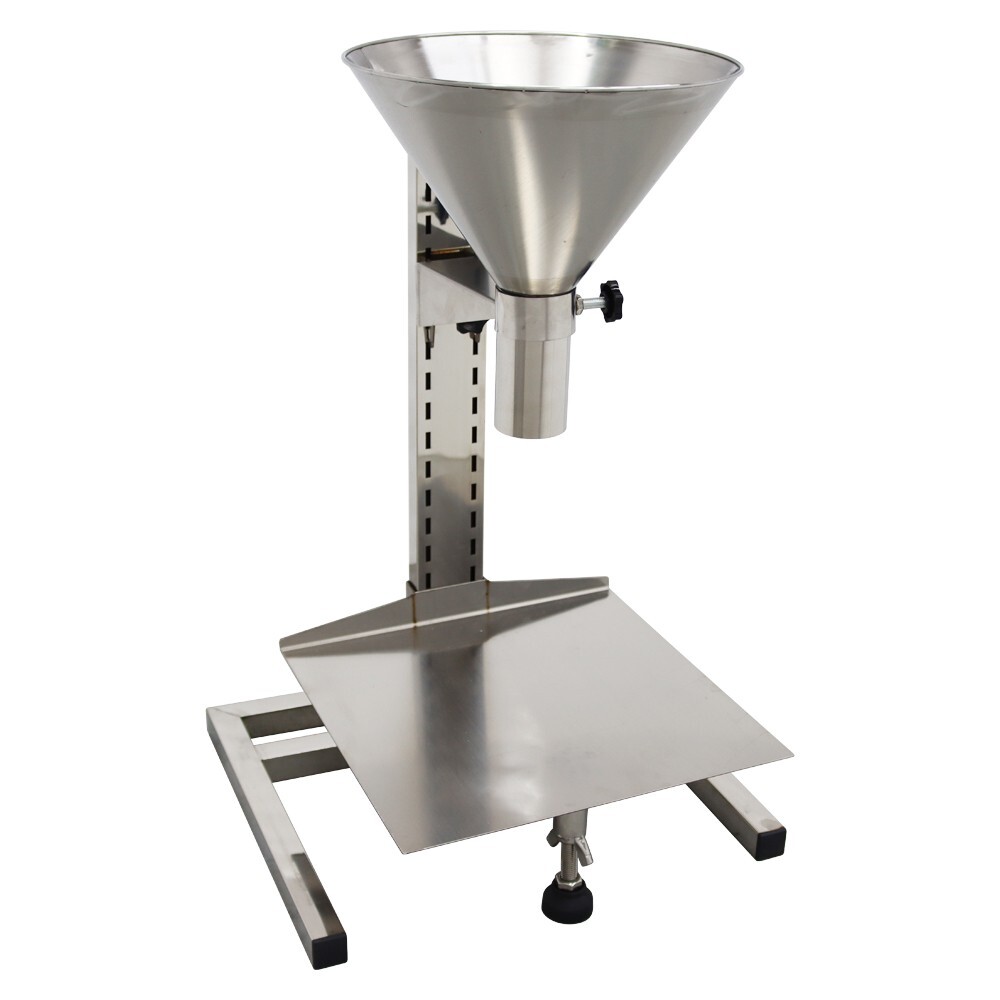 Stainless 4cm Feeding Hopper with Support Stand Lifting platform Height Adjust