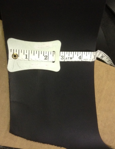 Black Leather Hide - Larger Pieces priced per pound