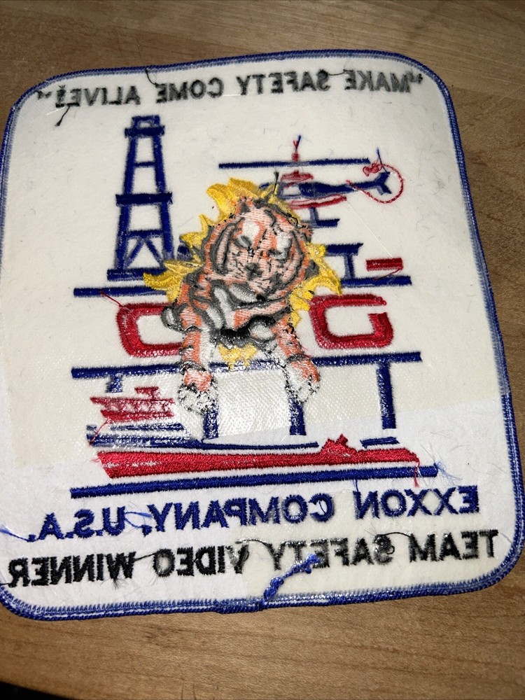 Large Vintage Exxon Safety Patch 6 X 7