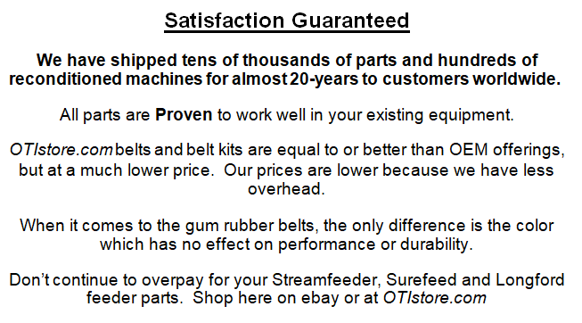 OT-99120FDM15: Surefeed FeedMax Belt Kit