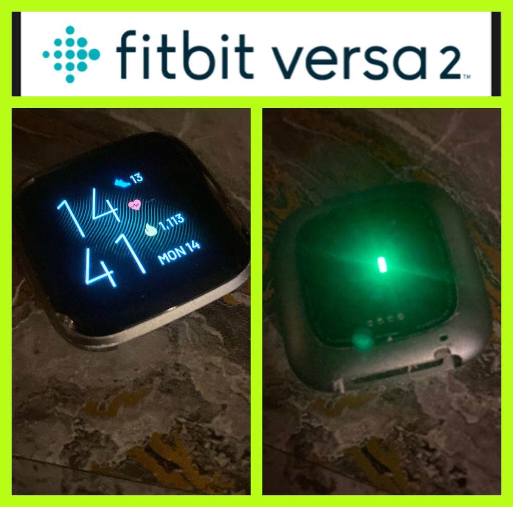 Fitbit Versa 2 Smartwatch ONLY Tested Works ***SIDE BUTTON STICKS Sold AS IS