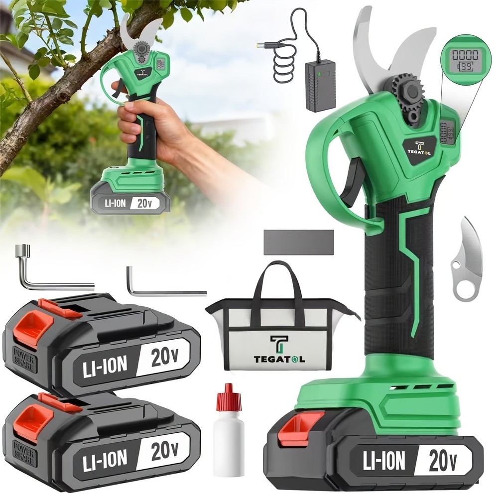20V Cordless Electric Scissors, Battery level display screen,2XBattery